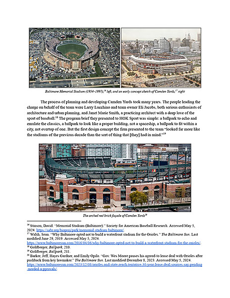 Camden Yards drawings+photo